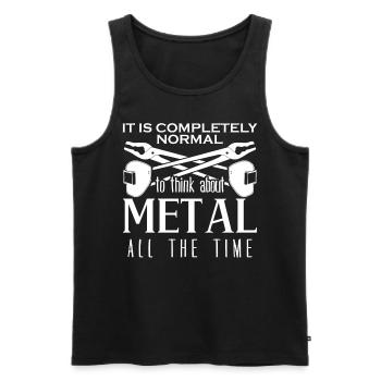 Metal Work Blacksmith Welder Metalworker - Men's Premium Organic Tank Top - black - Front - AI Model Male 178 light (178cm)