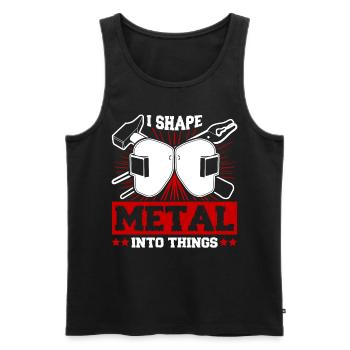 Metalworker Metal Work Welder Blacksmith - Men's Premium Organic Tank Top - black - Front - AI Model Male 178 light (178cm)