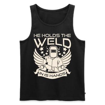 Welder Blacksmith Metalworker Metal Work - Men's Premium Organic Tank Top - black - Front - AI Model Male 178 light (178cm)