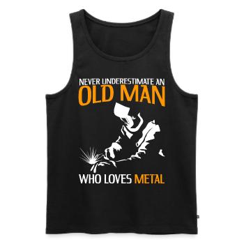 Blacksmith Welder Metalworker Metal Work - Men's Premium Organic Tank Top - black - Front - AI Model Male 178 light (178cm)