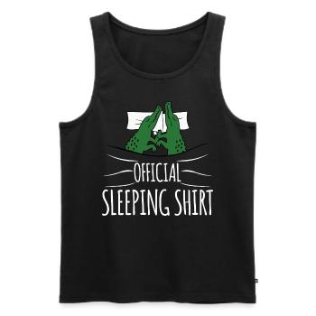 Alligator Sleeping Shirt with Alligators - Men's Premium Organic Tank Top - black - Front - Michal (187cm)