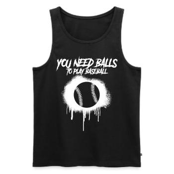 Baseball Player Softball - Männer Premium Bio Tank Top - Schwarz - Vorne - Michal (187cm)