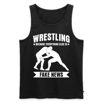 Wrestler Wrestling - Männer Premium Bio Tank Top - Schwarz - Vorne - AI Model Male 178 light (178cm)