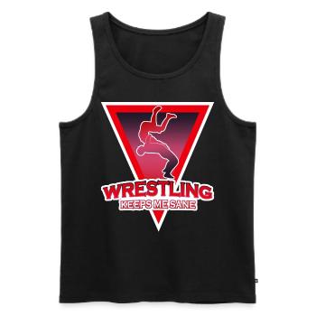Wrestler Insane Wrestling - Männer Premium Bio Tank Top - Schwarz - Vorne - AI Model Male 178 light (178cm)