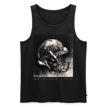 Gridiron Football American Game Day Touchdown - Men's Premium Organic Tank Top - black - Front - Michal (187cm)