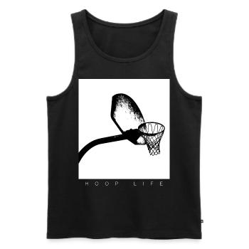 Hoop Basketball Player Hoop Black Graphic - Men's Premium Organic Tank Top - black - Front - Michal (187cm)
