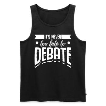 Rhetoric Debating Club Debate Team - Men's Premium Organic Tank Top - black - Front - AI Model Male 178 light (178cm)