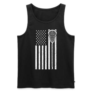 Drapeau des États-Unis de crosse - Débardeur bio Premium Homme - noir - Devant - Michal (187cm)