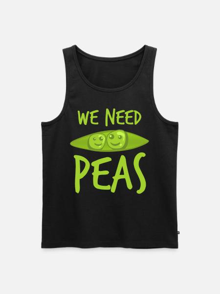 Pea Vegetarian Vegan Peas - Men's Premium Organic Tank Top - black