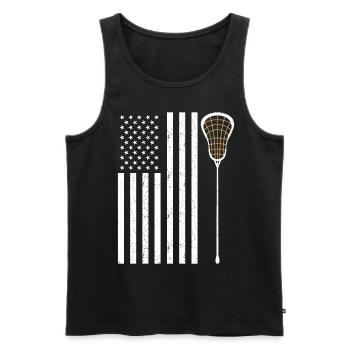 Drapeau de crosse des États-Unis - Débardeur bio Premium Homme - noir - Devant - Michal (187cm)
