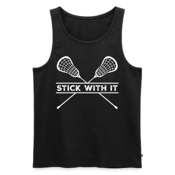 Lacrosse Tenez-vous-en à cela - Débardeur bio Premium Homme - noir - Devant - AI Model Male 178 light (178cm)