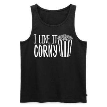 Popcorn Carnival - Männer Premium Bio Tank Top - Schwarz - Vorne - AI Model Male 178 light (178cm)