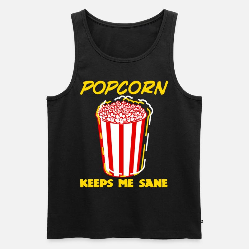 Popcorn Cinema - Männer Premium Bio Tank Top - Schwarz