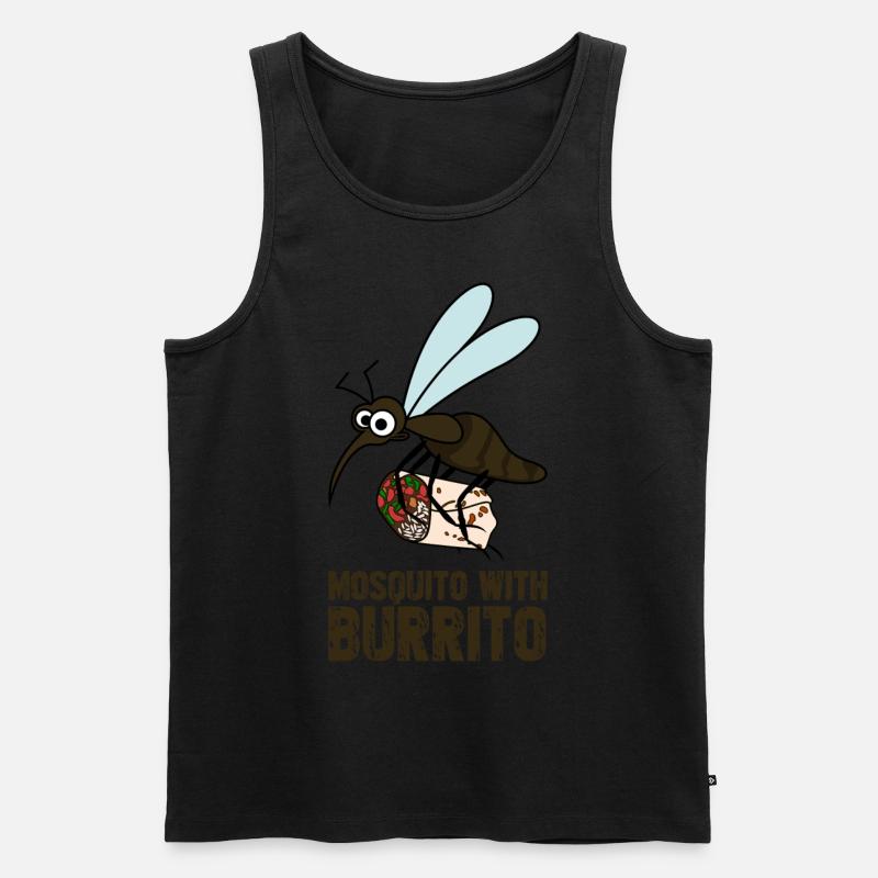 Burritos Mosquito Burrito - Männer Premium Bio Tank Top - Schwarz