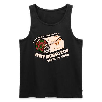 Burrito Burritos Mexican Food - Men's Premium Organic Tank Top - black - Front - Michal (187cm)