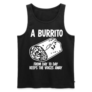 Burrito Mexican Food Burritos - Men's Premium Organic Tank Top - black - Front - Michal (187cm)