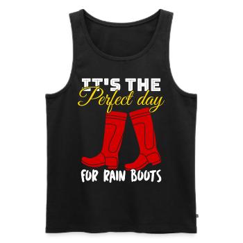 Rain Boots Rain Boot - Men's Premium Organic Tank Top - black - Front - AI Model Male 178 light (178cm)