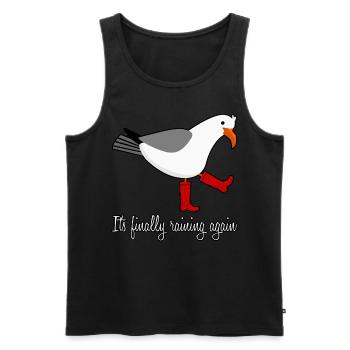 Seagull Rain Boots Gull - Men's Premium Organic Tank Top - black - Front - Michal (187cm)