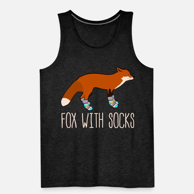 Fox with Winter Socks Sock Wool Socks Men's Premium Organic Tank Top