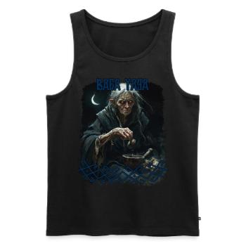 Baba Yoaga Slavic Folklore Mythologie Créature - Débardeur bio Premium Homme - noir - Devant - AI Model Male 178 light (178cm)