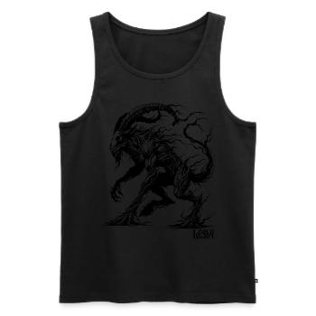 Slave, Leshy Créature mythique, Païen, Forêt, Nature - Débardeur bio Premium Homme - noir - Devant - AI Model Male 178 light (178cm)