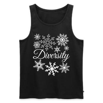 Snow Snowflakes Winter Snowflake - Männer Premium Bio Tank Top - Schwarz - Vorne - AI Model Male 178 light (178cm)