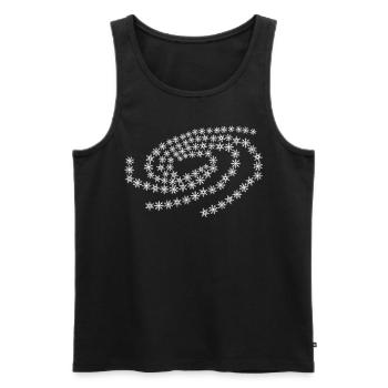 Flocons de neige Galaxy Flocon de neige d’hiver - Débardeur bio Premium Homme - noir - Devant - Michal (187cm)