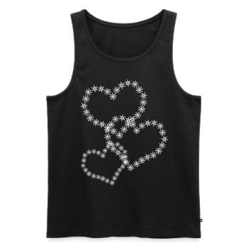 Coeurs de neige Flocon de neige Flocons de neige - Débardeur bio Premium Homme - noir - Devant - AI Model Male 178 light (178cm)