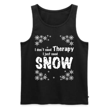 Snowflakes Snow Snowflake - Männer Premium Bio Tank Top - Schwarz - Vorne - AI Model Male 178 light (178cm)
