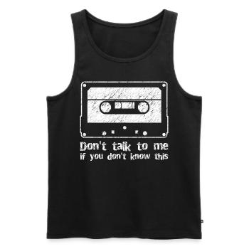 Cassettes 80s 90s Mixtape Cassette - Männer Premium Bio Tank Top - Schwarz - Vorne - AI Model Male 178 light (178cm)