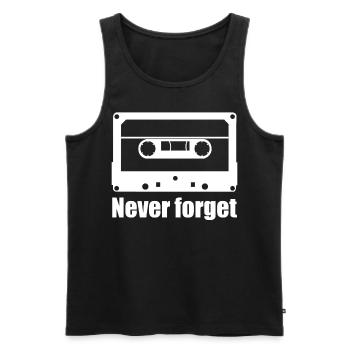 Cassettes 90s Mixtape 80s Cassette - Männer Premium Bio Tank Top - Schwarz - Vorne - AI Model Male 178 light (178cm)