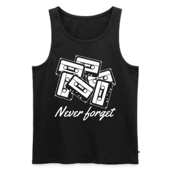 Cassette 90s 80s Cassettes Mixtape - Männer Premium Bio Tank Top - Schwarz - Vorne - AI Model Male 178 light (178cm)