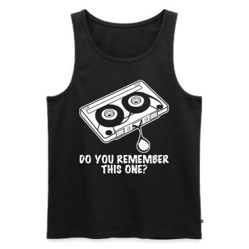 Cassette Cassettes 90s 80s - Männer Premium Bio Tank Top - Schwarz - Vorne - AI Model Male 178 light (178cm)