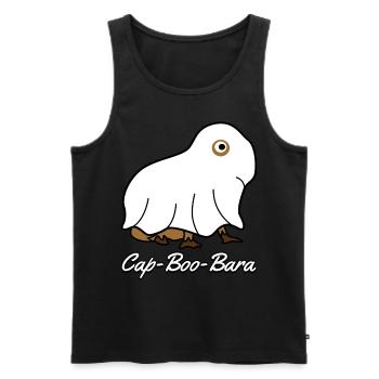 Capybaras Ghost Capybara - Männer Premium Bio Tank Top - Schwarz - Vorne - AI Model Male 178 light (178cm)