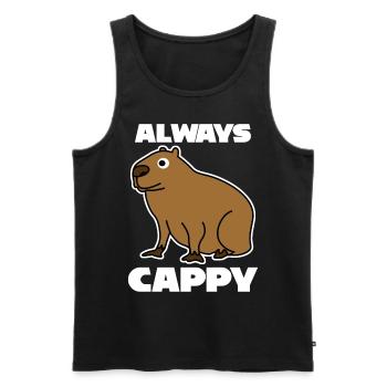 Capybaras Capybara - Männer Premium Bio Tank Top - Schwarz - Vorne - AI Model Male 178 light (178cm)