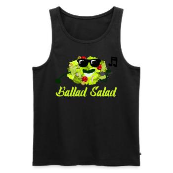 Singing Salad Salads Vegetables Vegan - Männer Premium Bio Tank Top - Schwarz - Vorne - AI Model Male 178 light (178cm)