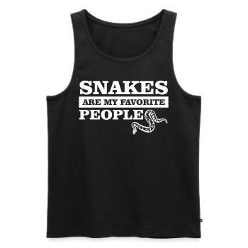 Serpent Blague Reptiles Serpents - Débardeur bio Premium Homme - noir - Devant - Michal (187cm)
