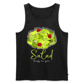 Salad Vegan Vegetarian Salads - Männer Premium Bio Tank Top - Schwarz - Vorne - AI Model Male 178 light (178cm)