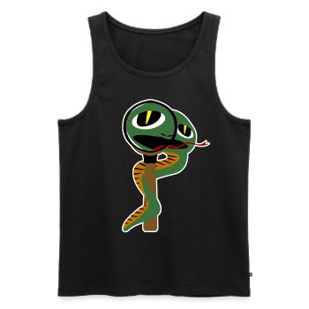 Snake Funny Reptiles Snakes - Men's Premium Organic Tank Top - black - Front - Michal (187cm)
