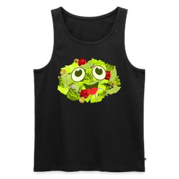 Salad Cute Salads Vegan - Männer Premium Bio Tank Top - Schwarz - Vorne - AI Model Male 178 light (178cm)