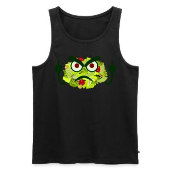 Salad Grumpy Salads Vegan Vegetarian - Männer Premium Bio Tank Top - Schwarz - Vorne - AI Model Male 178 light (178cm)