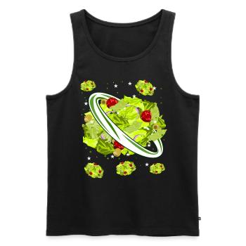Salad Vegetarian Salads Vegan - Männer Premium Bio Tank Top - Schwarz - Vorne - AI Model Male 178 light (178cm)