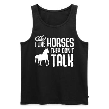 Horses Joke Horse Riding - Men's Premium Organic Tank Top - black - Front - AI Model Male 178 light (178cm)