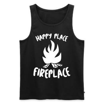 Oven Stove Firewood Fireplace - Men's Premium Organic Tank Top - black - Front - AI Model Male 178 light (178cm)