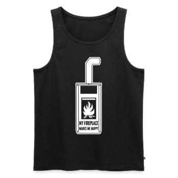 Oven Firewood Fireplace Stove - Men's Premium Organic Tank Top - black - Front - AI Model Male 178 light (178cm)