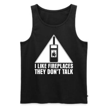 Oven Firewood Stove Fireplace - Men's Premium Organic Tank Top - black - Front - AI Model Male 178 light (178cm)