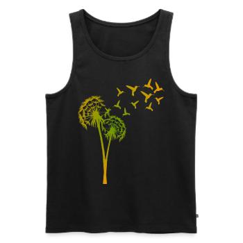 Hummingbird Dandelion Hummingbirds - Men's Premium Organic Tank Top - black - Front - AI Model Male 178 light (178cm)