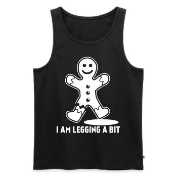 Admin Gamer Lag Gingerbread Man - Männer Premium Bio Tank Top - Schwarz - Vorne - AI Model Male 178 light (178cm)