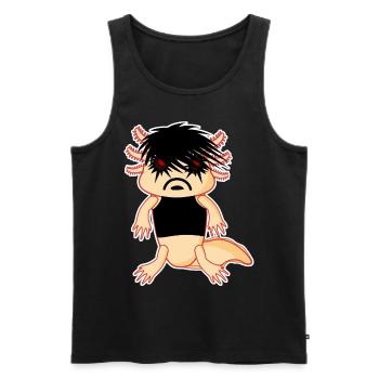 Goth Axolotl Gothique Occulte Grunge - Débardeur bio Premium Homme - noir - Devant - Michal (187cm)