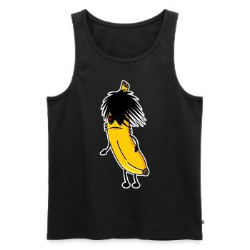 Goth Banane Gothique Occulte Grunge - Débardeur bio Premium Homme - noir - Devant - Michal (187cm)